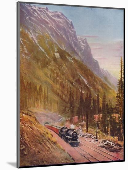 'Connaught Tunnel, in the Selkirk Mountains. Canadian Pacific Railway', 1926-Unknown-Mounted Giclee Print