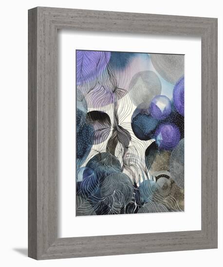 Connected Planets Blue-Helen Wells-Framed Art Print