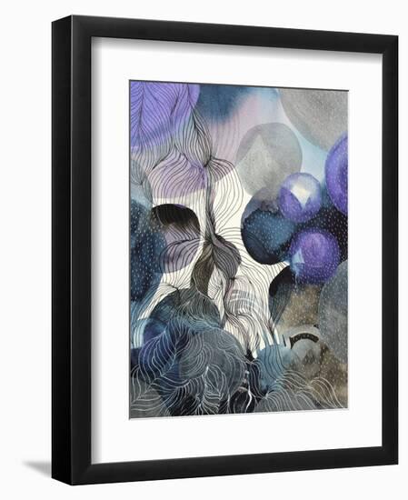 Connected Planets Blue-Helen Wells-Framed Art Print