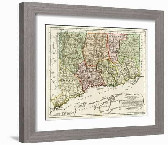 Connecticut, c.1796-Daniel Friedrich Sotzmann-Framed Art Print