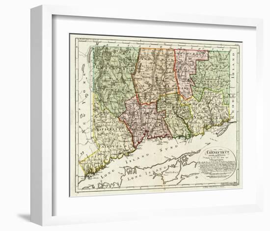 Connecticut, c.1796-Daniel Friedrich Sotzmann-Framed Art Print