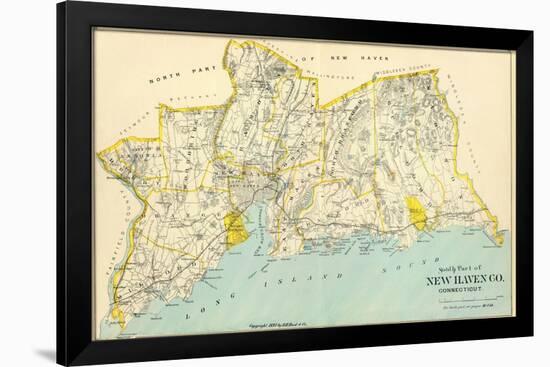 Connecticut: New Haven County South, c.1893-null-Framed Art Print