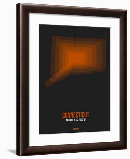 Connecticut Radiant Map 4-NaxArt-Framed Art Print