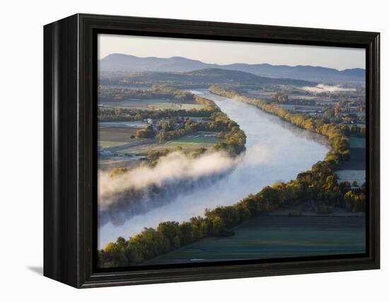 Connecticut River at Dawn As Seen From South Sugarloaf Mountain, Deerfield, Massachusetts, USA-Jerry & Marcy Monkman-Framed Premier Image Canvas