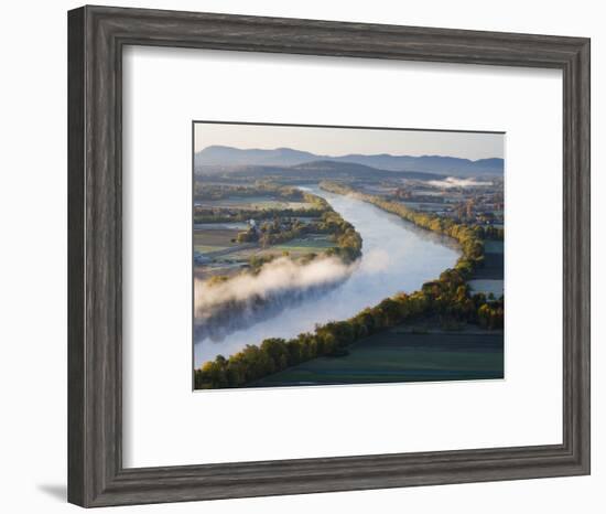 Connecticut River at Dawn As Seen From South Sugarloaf Mountain, Deerfield, Massachusetts, USA-Jerry & Marcy Monkman-Framed Photographic Print