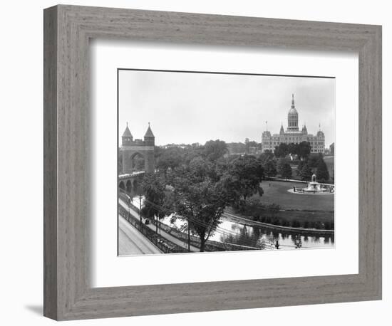 Connecticut State Capitol and Bushnell Park-null-Framed Photographic Print