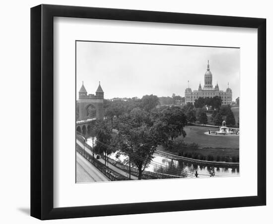 Connecticut State Capitol and Bushnell Park-null-Framed Photographic Print