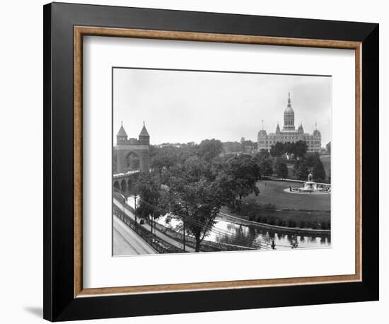 Connecticut State Capitol and Bushnell Park-null-Framed Photographic Print