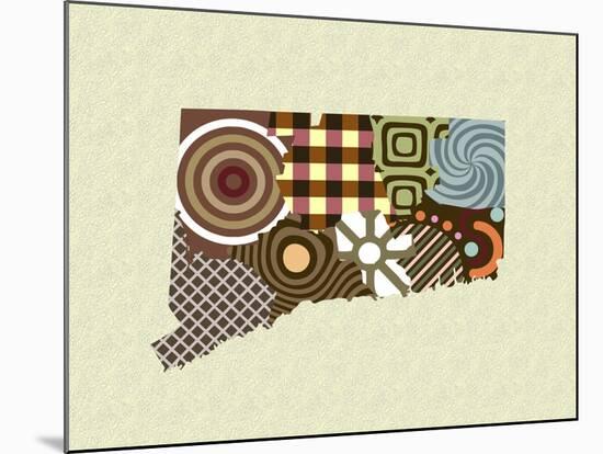 Connecticut State Map-Lanre Adefioye-Mounted Giclee Print