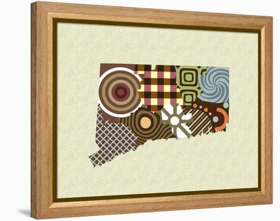 Connecticut State Map-Lanre Adefioye-Framed Premier Image Canvas