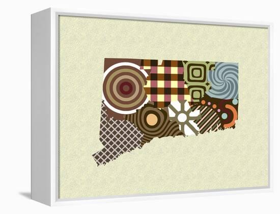 Connecticut State Map-Lanre Adefioye-Framed Premier Image Canvas