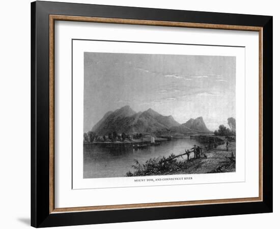 Connecticut, View of Mount Tom from the Connecticut River-Lantern Press-Framed Art Print