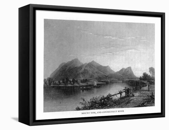 Connecticut, View of Mount Tom from the Connecticut River-Lantern Press-Framed Stretched Canvas