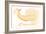 Connecticut - Whale - Yellow - Coastal Icon-Lantern Press-Framed Art Print