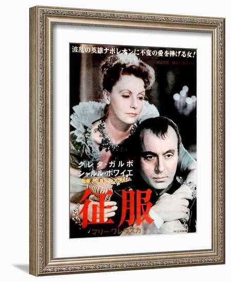 Conquest, (AKA Marie Walewska), from Left: Greta Garbo, Charles Boyer, 1937-null-Framed Art Print