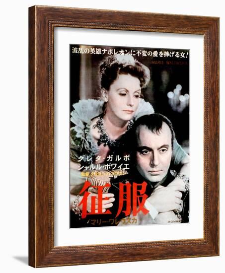 Conquest, (AKA Marie Walewska), from Left: Greta Garbo, Charles Boyer, 1937-null-Framed Art Print