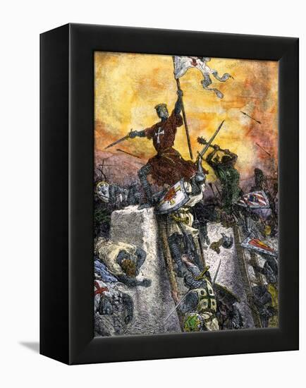 Conquest of Constantinople During the Fourth Crusade, 1204-null-Framed Premier Image Canvas