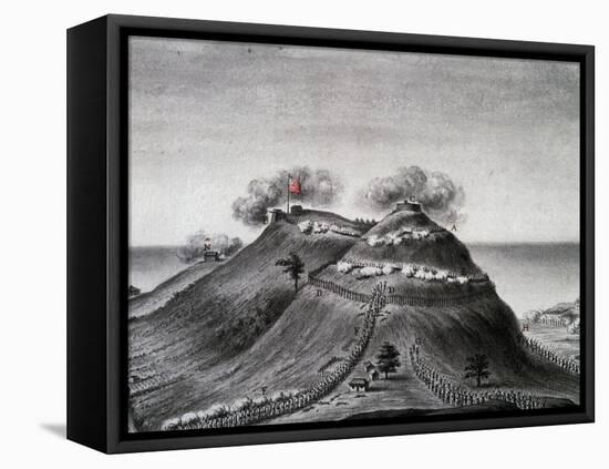 Conquest of Island of Grenada by French Troops Fighting British, July 4, 1779-null-Framed Premier Image Canvas