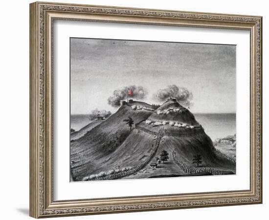 Conquest of Island of Grenada by French Troops Fighting British, July 4, 1779-null-Framed Giclee Print