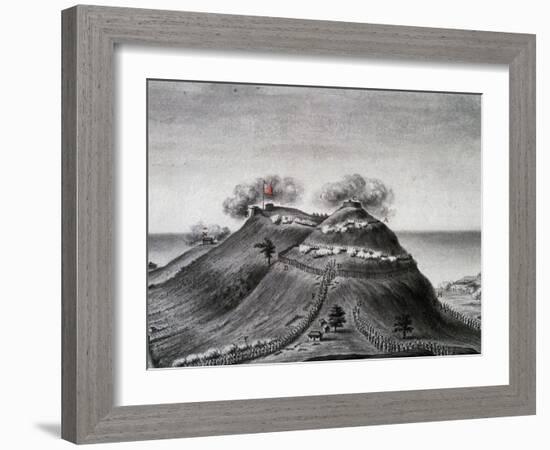 Conquest of Island of Grenada by French Troops Fighting British, July 4, 1779-null-Framed Giclee Print