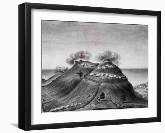 Conquest of Island of Grenada by French Troops Fighting British, July 4, 1779-null-Framed Giclee Print