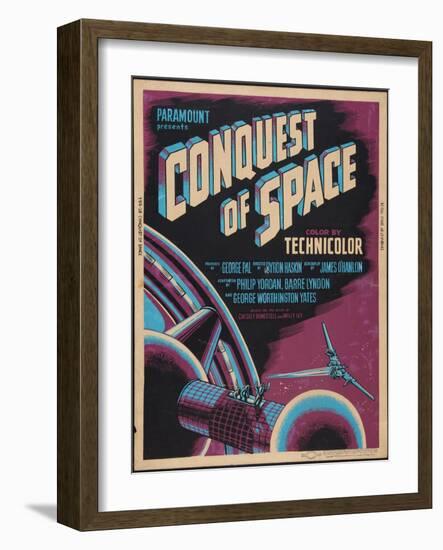 CONQUEST OF SPACE, poster art, 1955.-null-Framed Art Print