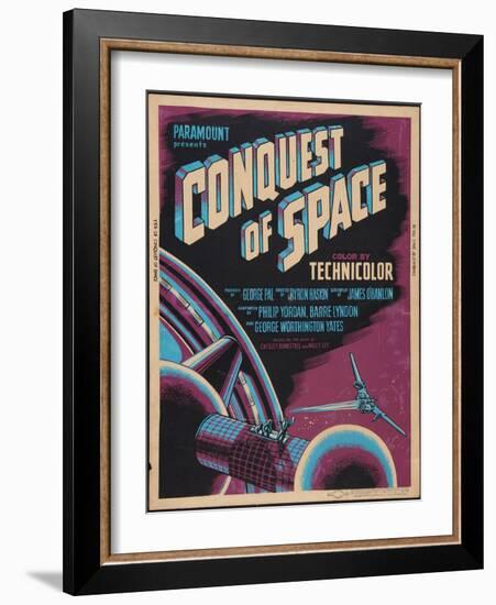 CONQUEST OF SPACE, poster art, 1955.-null-Framed Art Print