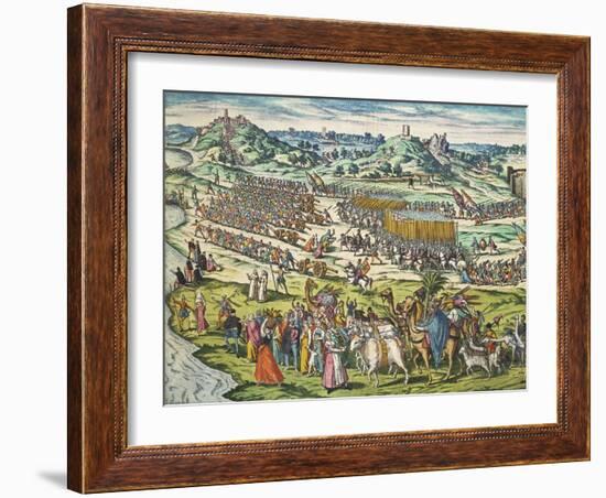 Conquest of Tunis by Charles V, 1535-Franz Hogenberg-Framed Giclee Print