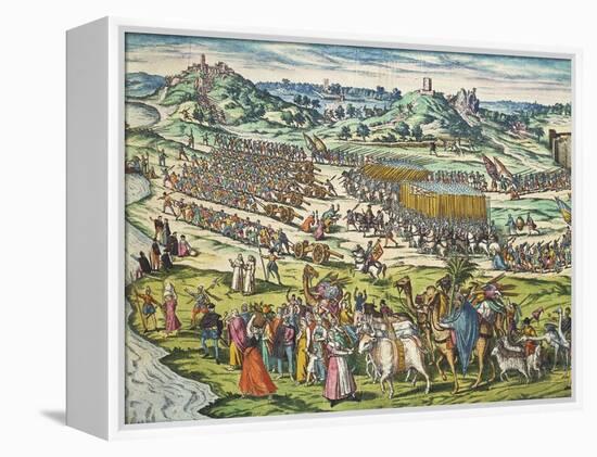 Conquest of Tunis by Charles V, 1535-Franz Hogenberg-Framed Premier Image Canvas