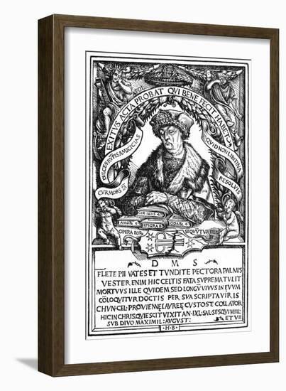 Conrad Celtes-Hans Burgkmair-Framed Art Print