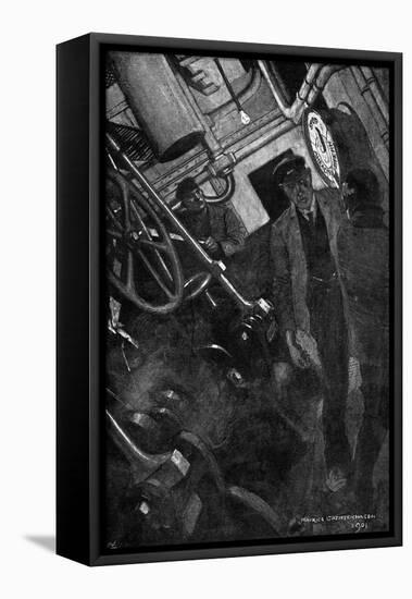 Conrad, Typhoon, Engine-Room-Maurice Greiffenhagen-Framed Stretched Canvas