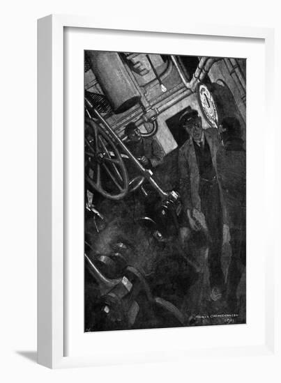 Conrad, Typhoon, Engine-Room-Maurice Greiffenhagen-Framed Art Print