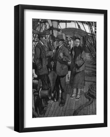 Conrad, Typhoon, Parasol-Maurice Greiffenhagen-Framed Art Print