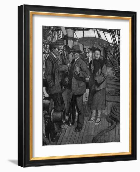 Conrad, Typhoon, Parasol-Maurice Greiffenhagen-Framed Art Print