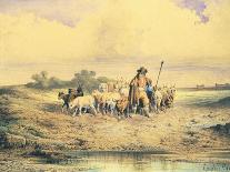 Shepherd in the Paestum Countryside-Consalvo Carelli-Giclee Print