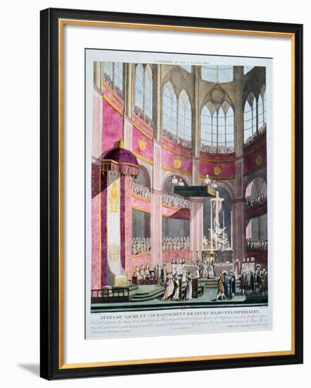 Consecration of Napoleon and Coronation of Josephine by Pope Pius VII, 2nd December 1804-null-Framed Giclee Print