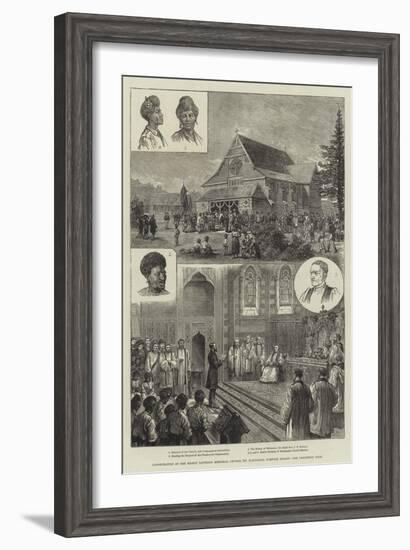 Consecration of the Bishop Patteson Memorial Church (St Barnabas), Norfolk Island-null-Framed Giclee Print