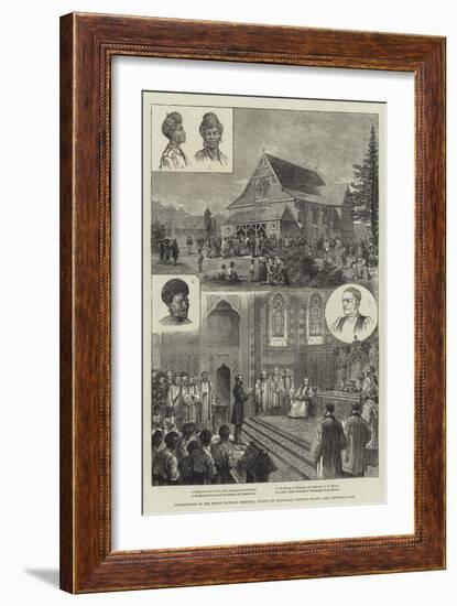 Consecration of the Bishop Patteson Memorial Church (St Barnabas), Norfolk Island-null-Framed Giclee Print