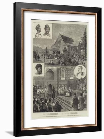 Consecration of the Bishop Patteson Memorial Church (St Barnabas), Norfolk Island-null-Framed Giclee Print