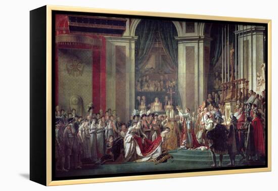 Consecration of the Emperor Napoleon and Coronation of Empress Josephine, 2nd December 1804, 1806-7-Jacques-Louis David-Framed Premier Image Canvas