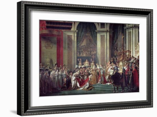 Consecration of the Emperor Napoleon and Coronation of Empress Josephine, 2nd December 1804, 1806-7-Jacques-Louis David-Framed Giclee Print