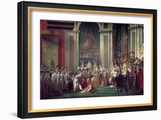 Consecration of the Emperor Napoleon and Coronation of Empress Josephine, 2nd December 1804, 1806-7-Jacques-Louis David-Framed Giclee Print