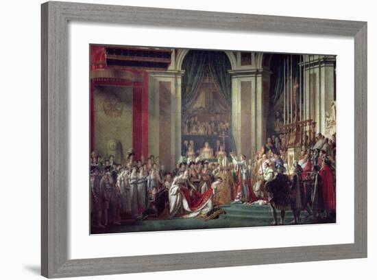 Consecration of the Emperor Napoleon and Coronation of Empress Josephine, 2nd December 1804, 1806-7-Jacques-Louis David-Framed Giclee Print