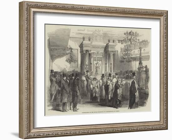 Consecration of the Jewish Synagogue, St Albans-Place, St James's-null-Framed Giclee Print