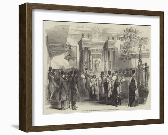 Consecration of the Jewish Synagogue, St Albans-Place, St James's-null-Framed Giclee Print