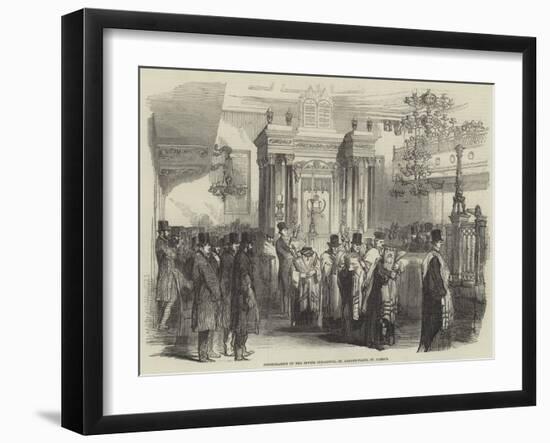 Consecration of the Jewish Synagogue, St Albans-Place, St James's-null-Framed Giclee Print