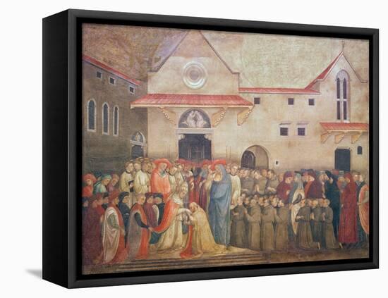 Consecration of the New Church of St. Egidio by Pope Martin V, September 1420, 1430S-Bicci di Lorenzo-Framed Premier Image Canvas