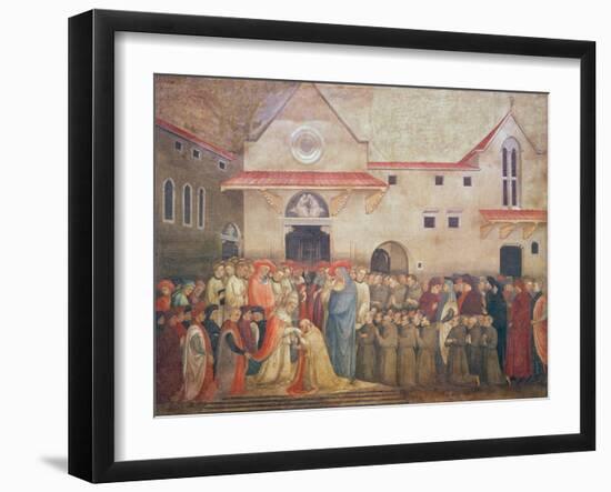 Consecration of the New Church of St. Egidio by Pope Martin V, September 1420, 1430S-Bicci di Lorenzo-Framed Giclee Print