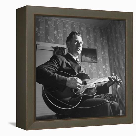 Considered Father of Country Western Music, AP Carter, Singing and Playing Guitar-Eric Schaal-Framed Premier Image Canvas