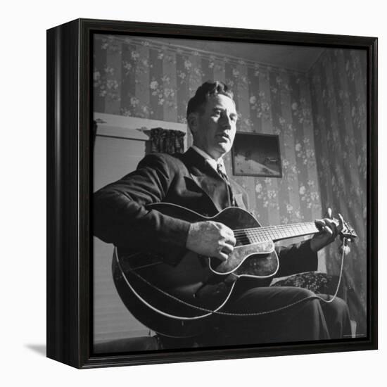 Considered Father of Country Western Music, AP Carter, Singing and Playing Guitar-Eric Schaal-Framed Premier Image Canvas